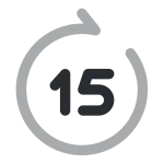 Forward 15 Seconds SVG Icon